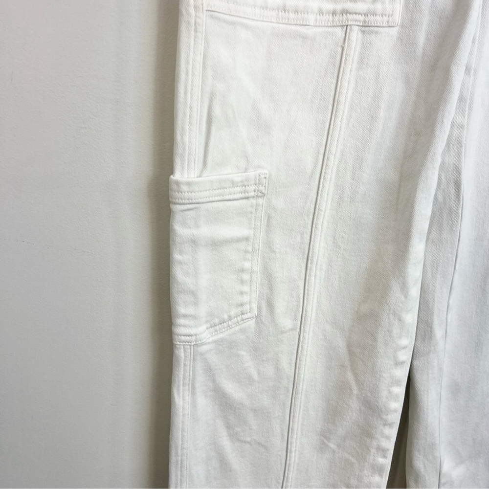 Aritzia Sunday Best white Oscar cargo carpenter straight leg pants 2 - Picture 10 of 13